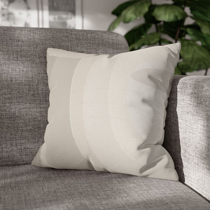 Neutral Abstract Swirl Pillowcase | Square Pillowcase, Spun Polyester