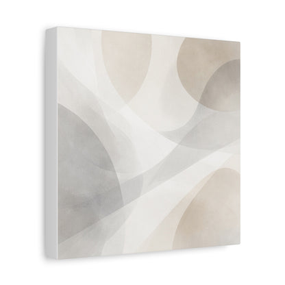 Neutral Abstract Organic Shapes Matte Canvas