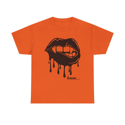 Edgy Graphic Tee - Dripping Lips Design - Unisex Heavy Cotton Tee