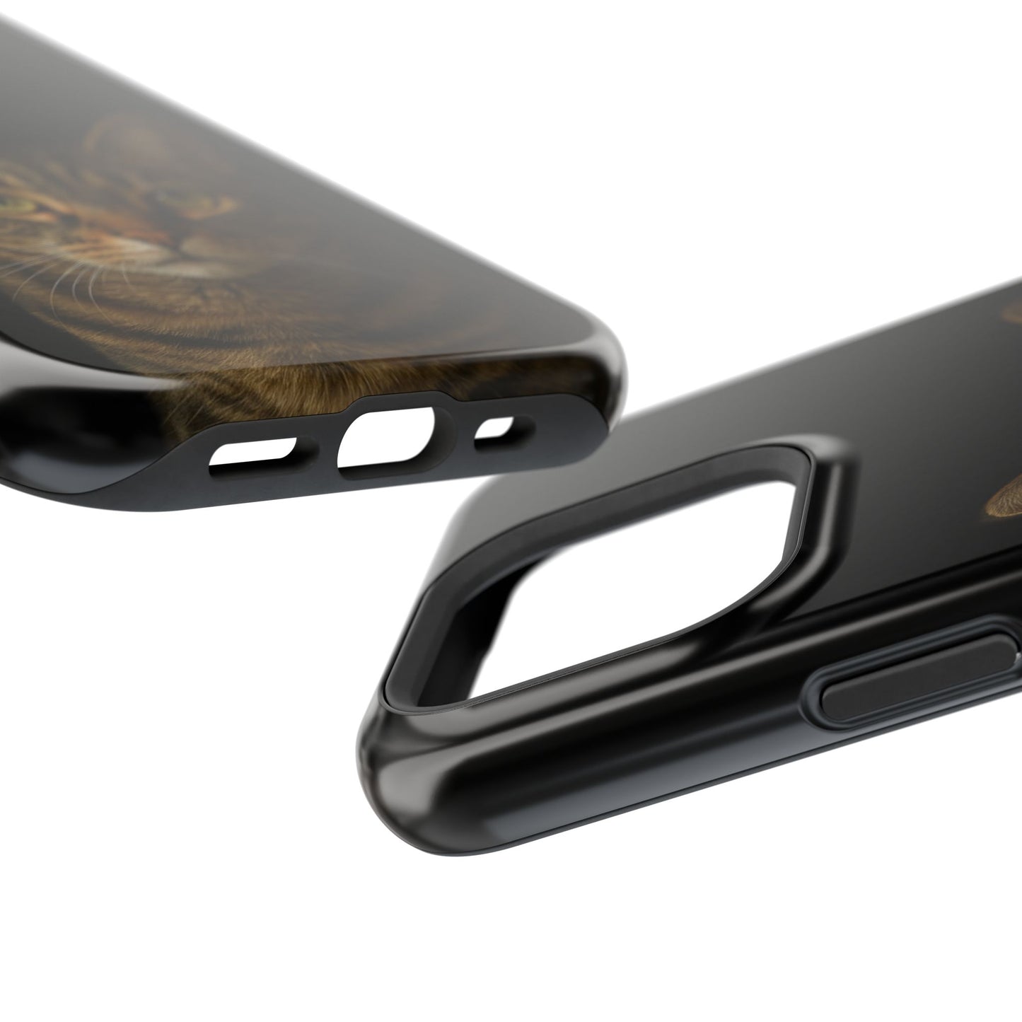 Magnetic Impact-Resistant Phone Case — Realistic Tabby Cat Portrait