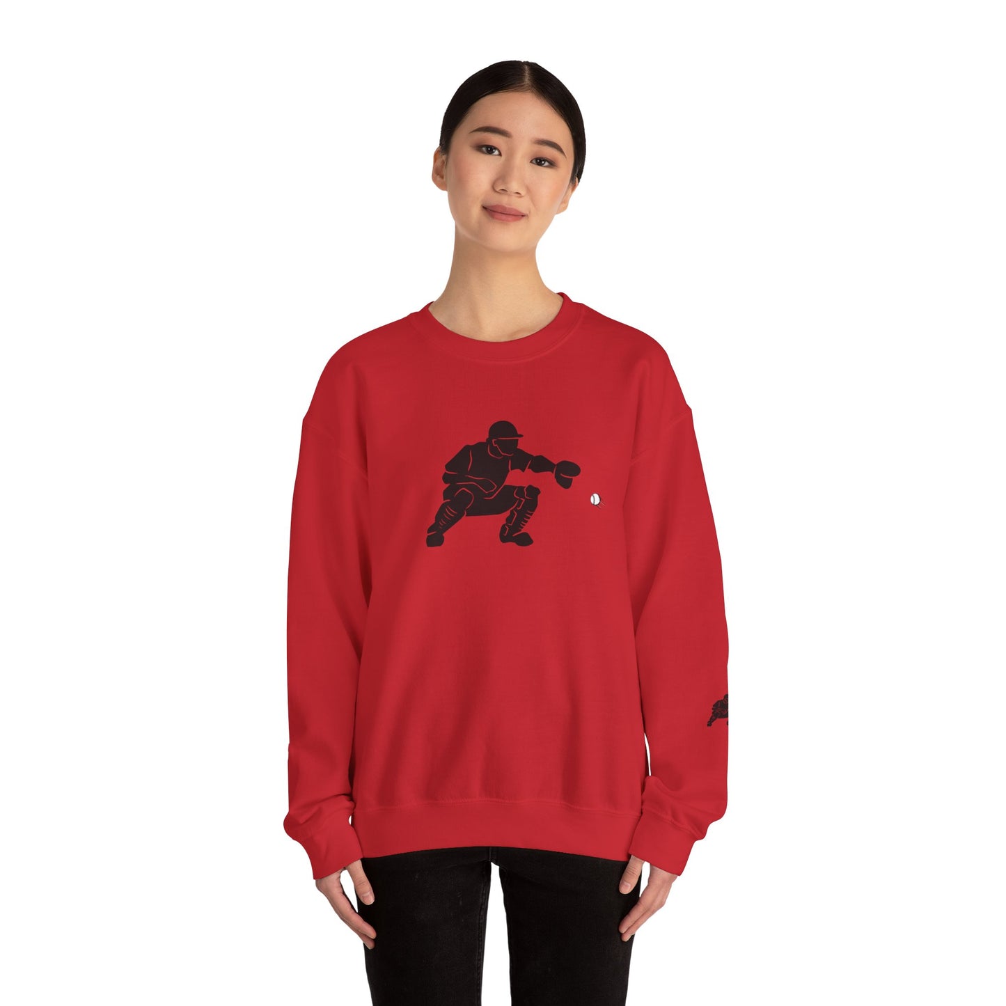 Baseball Catcher Crewneck Sweatshirt | Unisex Sports Apparel | Perfect for Game Days, Gifts, and Casual Wear | Baseball Lover's Gift - TRV