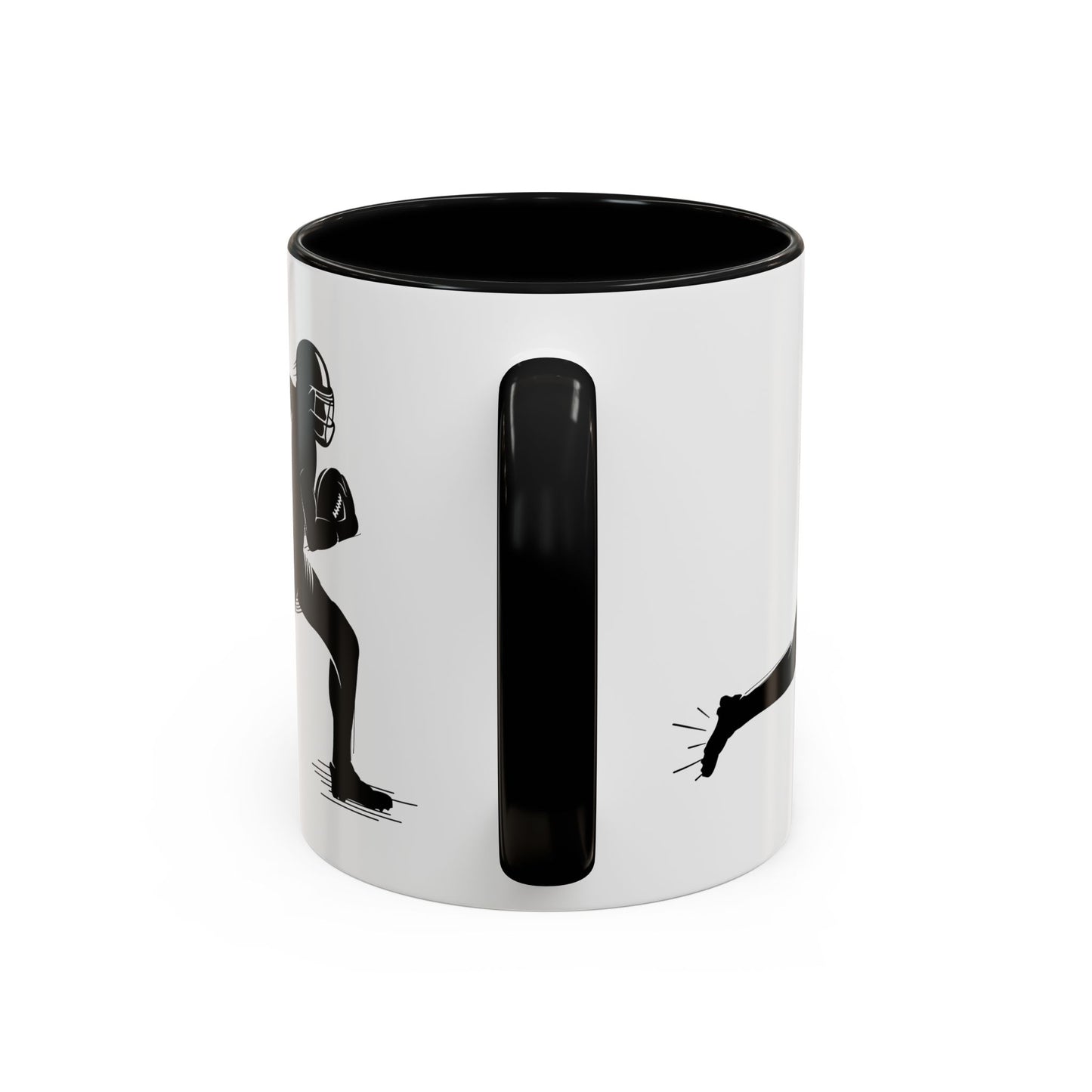 Football Player Themed Accent Coffee Mug, Sports Fan Gift, Unique Mug for Athletes, Coffee Lover, Game Day Essential - TRV