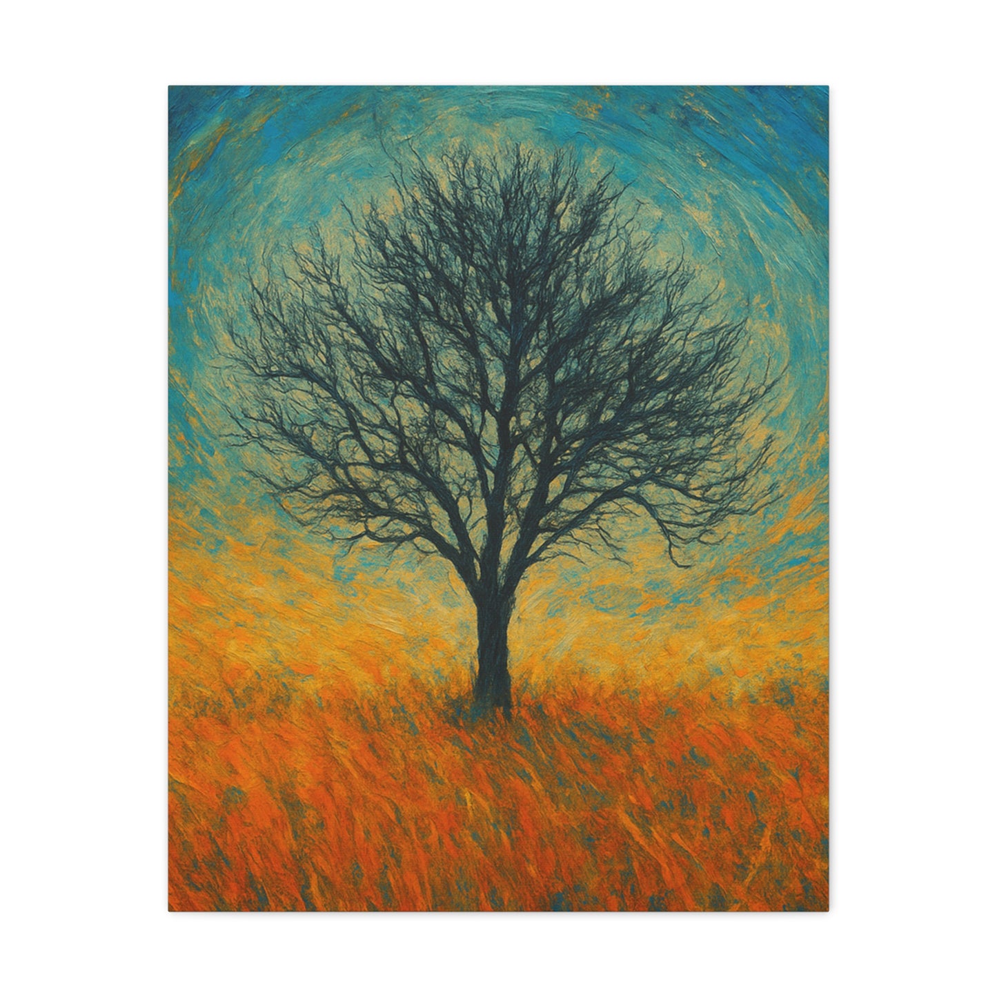 Artistic Tree Canvas Wall Art, Matte Stretched Canvas, Natural Decor for Home, Office, Gift for Nature Lovers, Bohemian Wall Decor