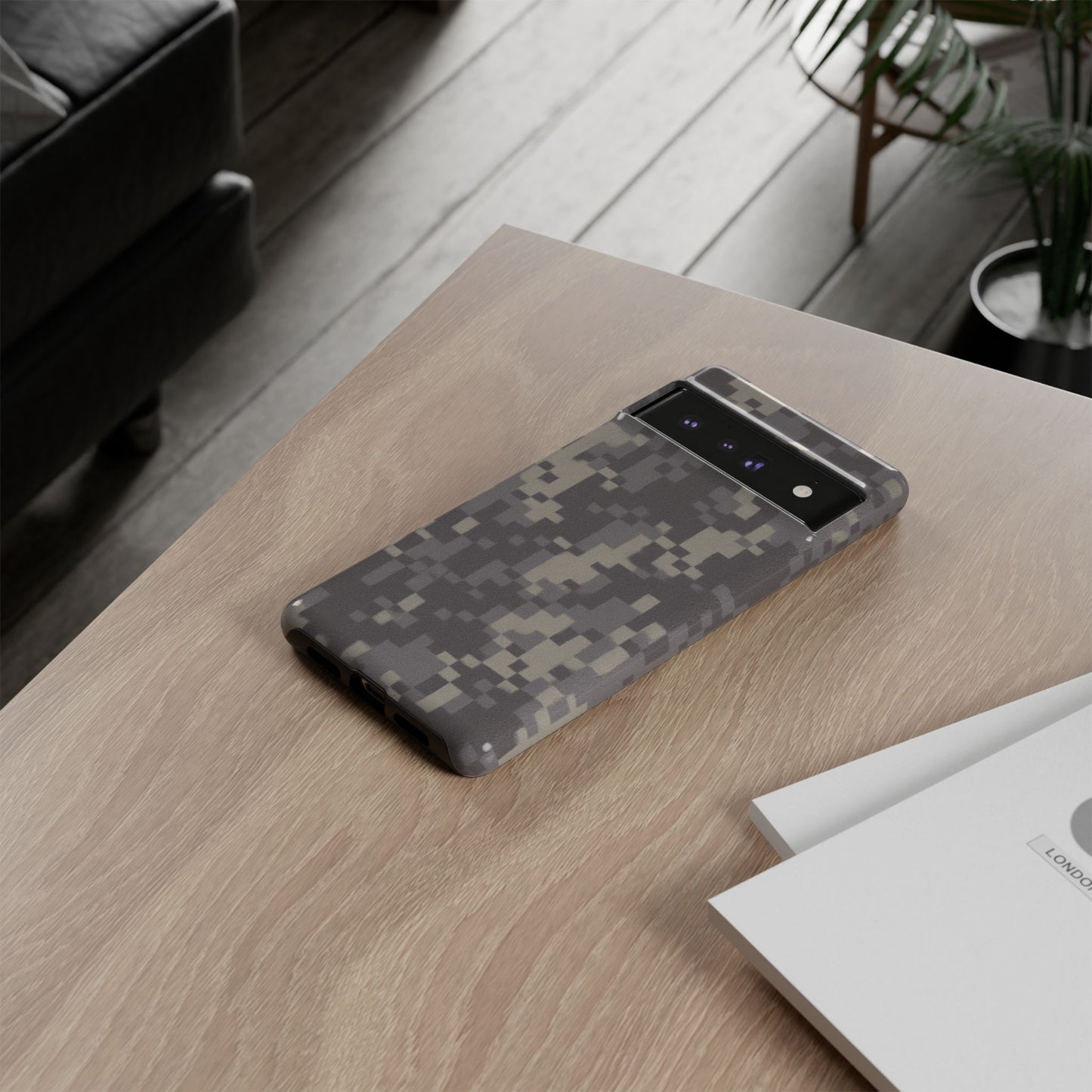 Camouflage tough phone case by Printify featuring rugged digital camo pattern and durable protective cover for smartphones.