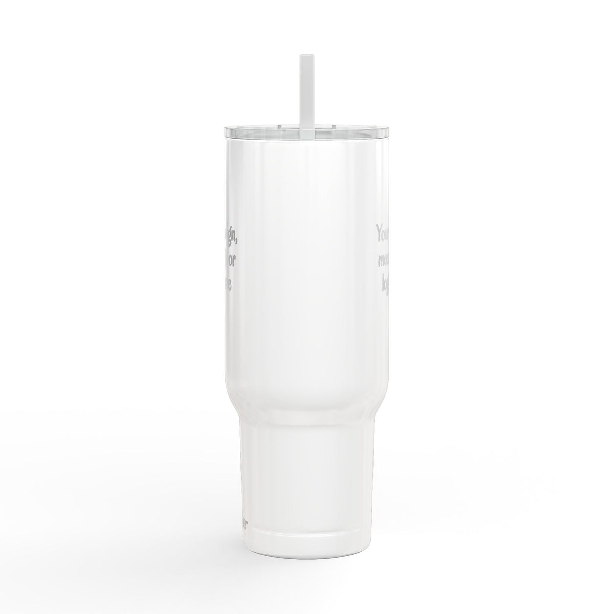 Custom engraved 40oz insulated tumbler with handle, lid and straw - view 6