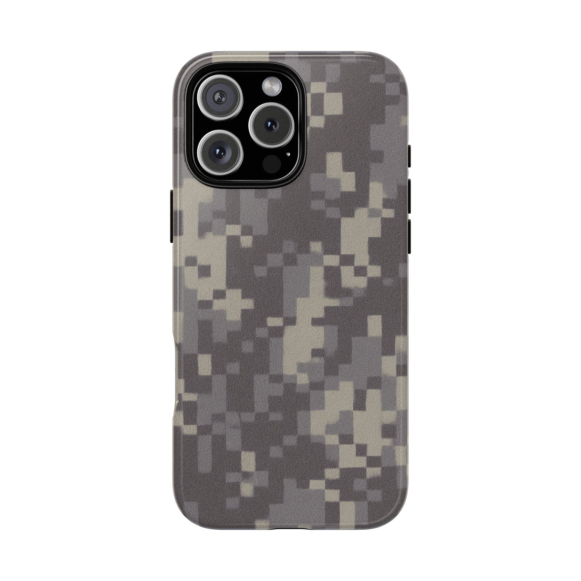 Camouflage tough phone case by Printify with rugged digital camo design, protective cover for smartphones.