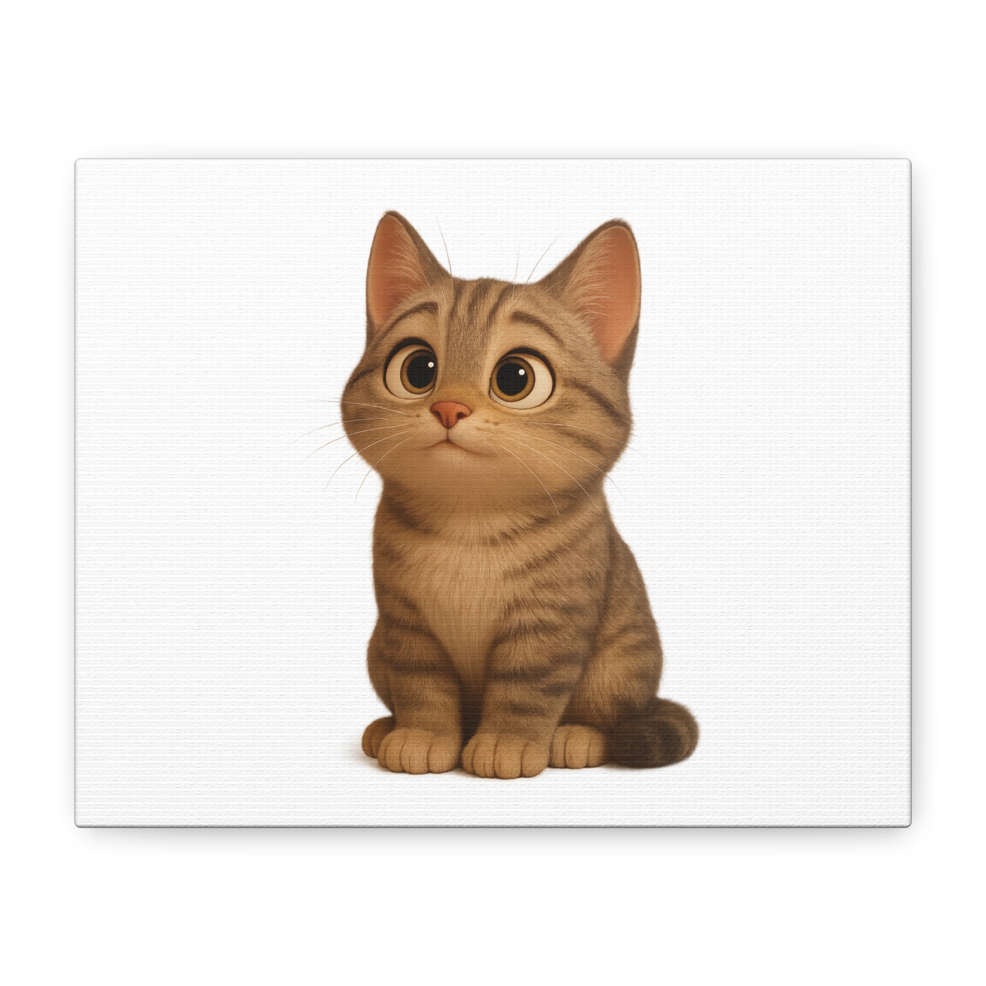 Adorable Cat Canvas Art, Cute Cat Wall Decor, Pet Lover Gift, Nursery Wall Art, Animal Print, Modern Home Decor - product image