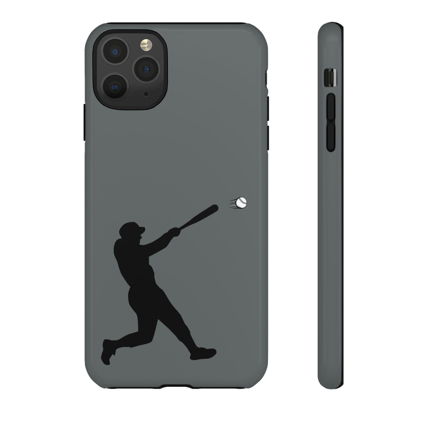 Baseball batter phone case by Printify, tough protective smartphone cover featuring a sports-themed design for fans.