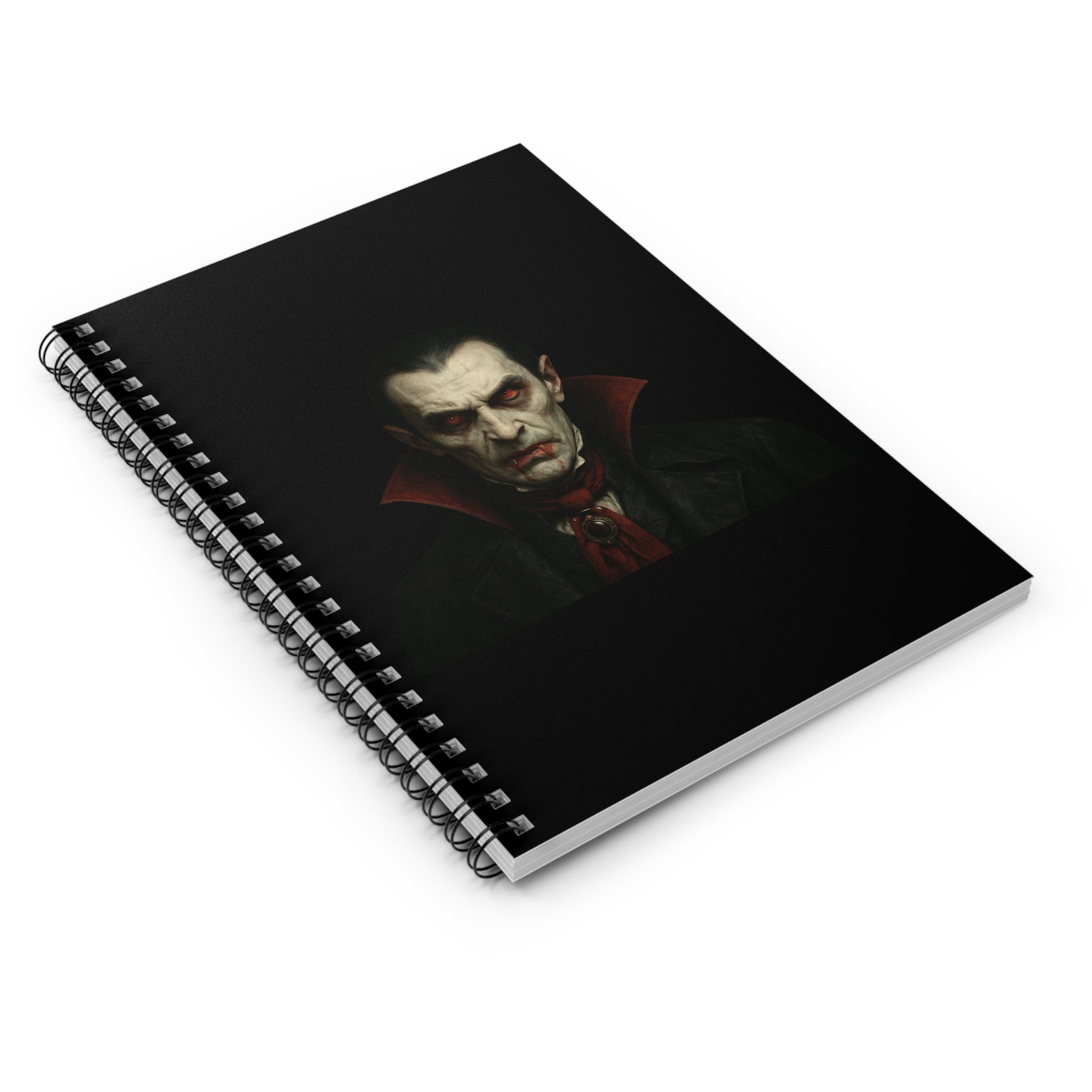 Vampire-Themed Spiral Notebook - Perfect for Writing and Sketching, Halloween Decor, Gift for Horror Fans, Journaling, School Essentials - TRV