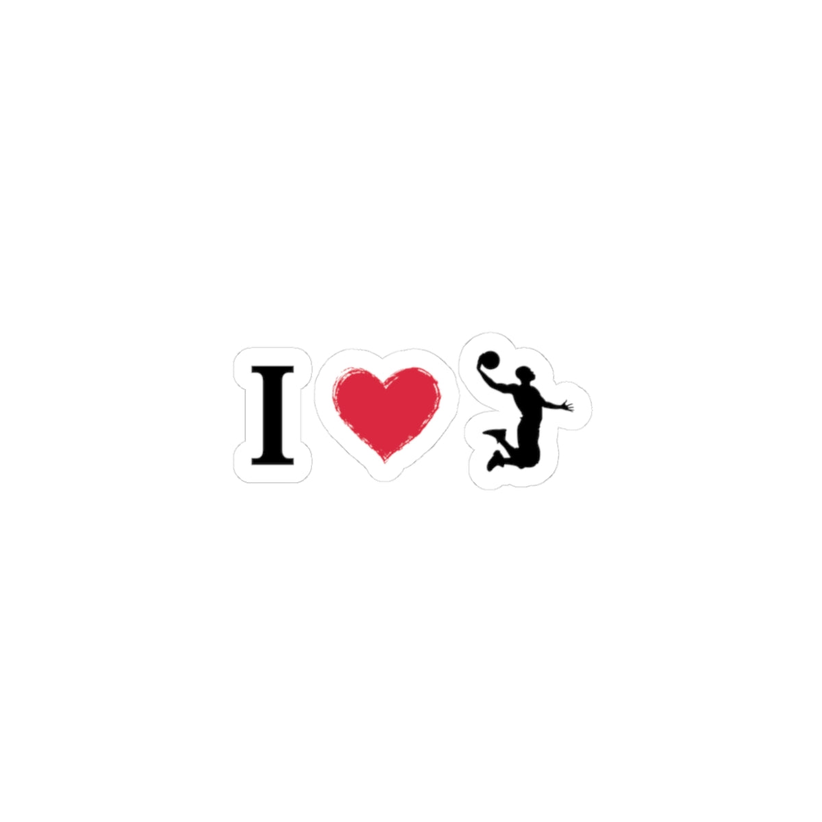 Basketball Lover Kiss-Cut Stickers, Sports Decals, Fun Laptop Stickers, Gift for Athletes, Basketball Fan Decor - TRV
