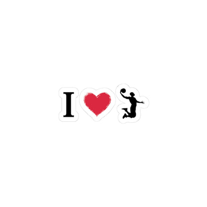 Basketball Lover Kiss-Cut Stickers, Sports Decals, Fun Laptop Stickers, Gift for Athletes, Basketball Fan Decor - TRV