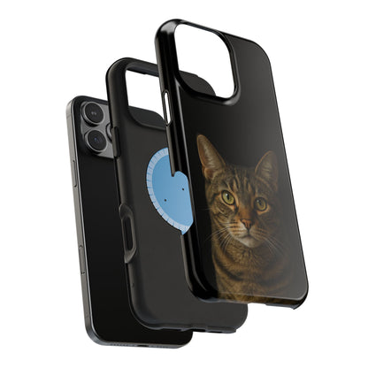 Magnetic Impact-Resistant Phone Case — Realistic Tabby Cat Portrait