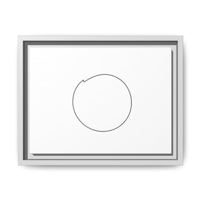 Framed matte canvas wall art featuring a minimal circular line design, created by Printify, ideal for modern home decor.