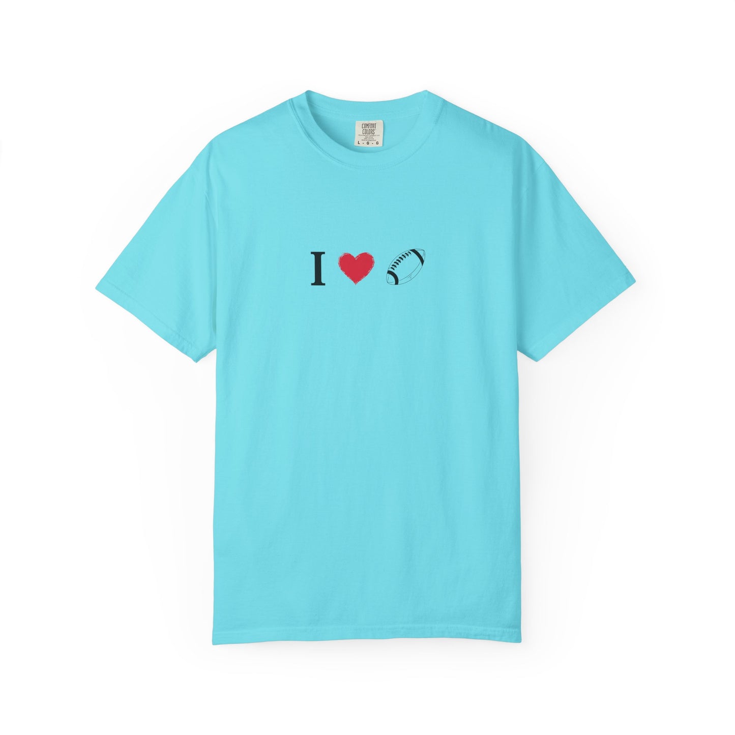 I Love Football T-Shirt - Unisex Cotton Tee, Fun Gift for Friends, Casual Style, Birthday Present, Summer Apparel - TRV