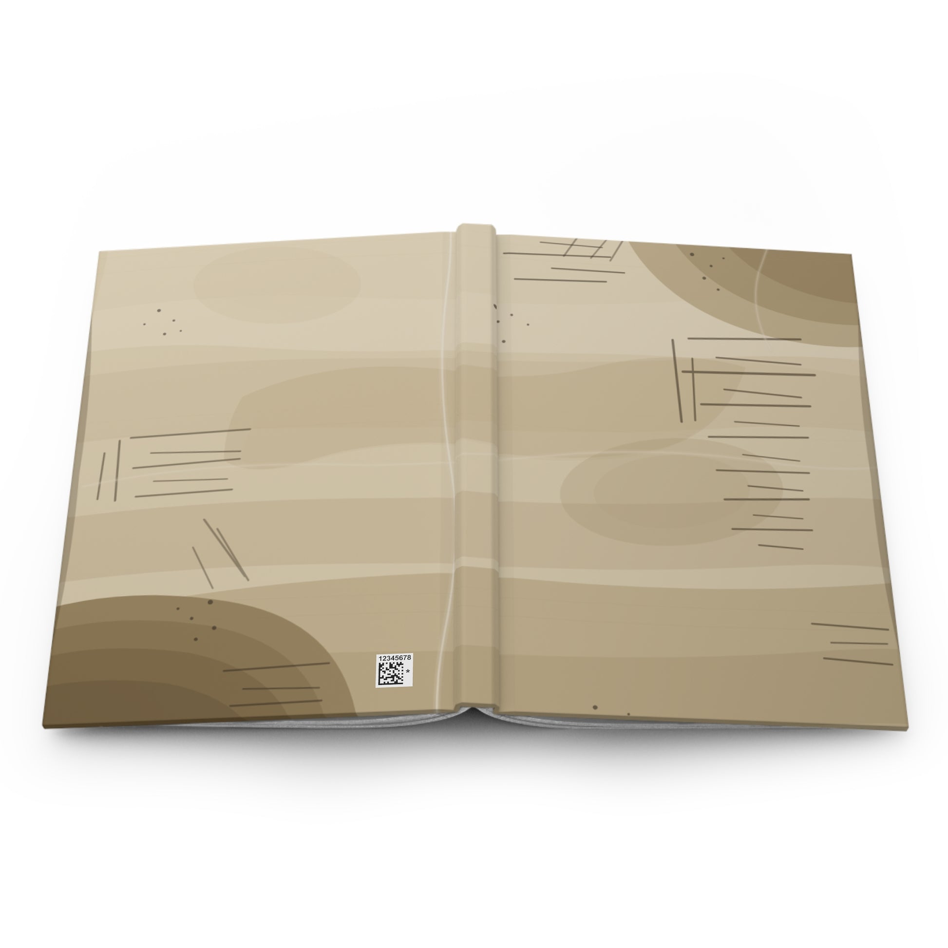 Neutral Abstract Lines Hardcover Journal | Minimal Beige Notebook - TRV