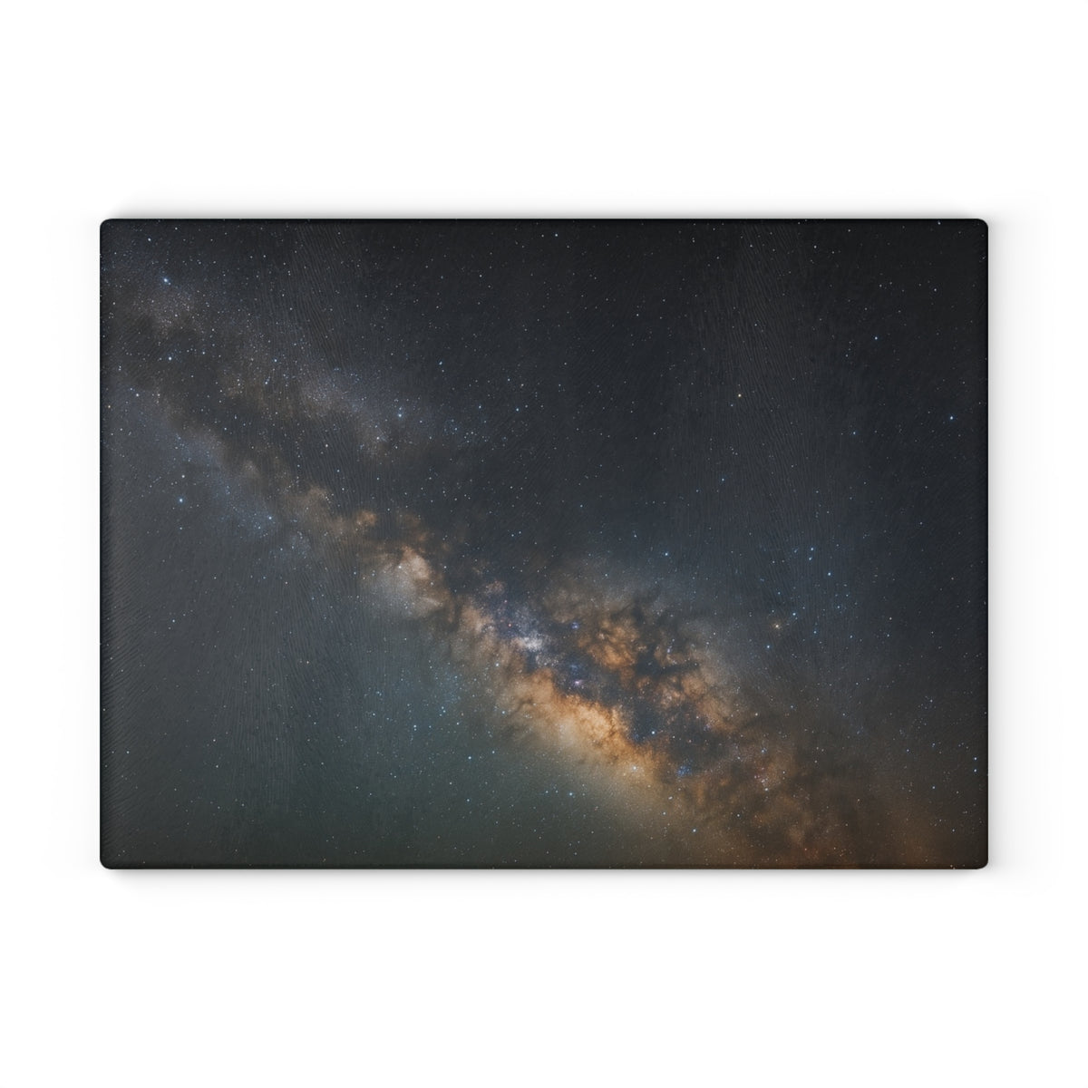 Milky Way Glass Cutting Board — Night Sky Decorative Kitchen Board