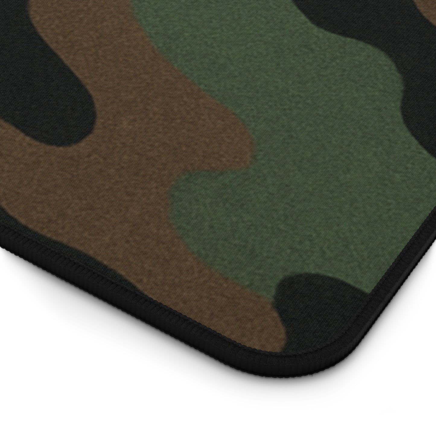 Large camouflage desk mat from Printify, featuring a camo mouse pad design for office and gaming setups.