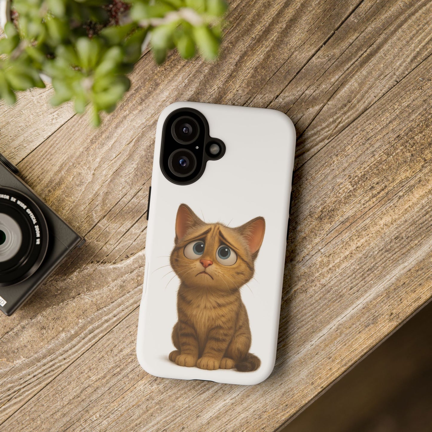 Cute Cat Phone Case, Funny Kitty Case, Animal Lover Gift, Cat Lover Accessory, Unique Cat Design Case, Pet Mom Gift - TRV