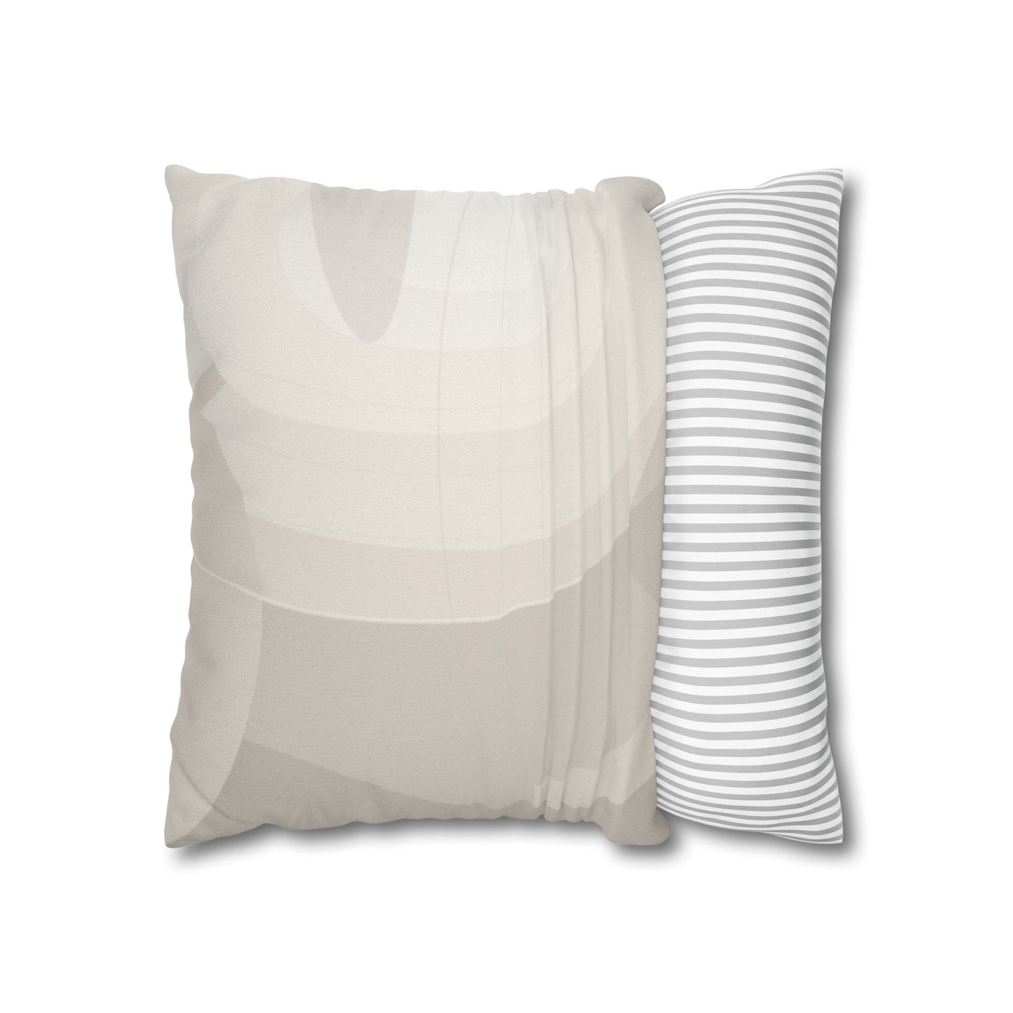 Neutral Abstract Swirl Pillowcase | Square Pillowcase, Spun Polyester