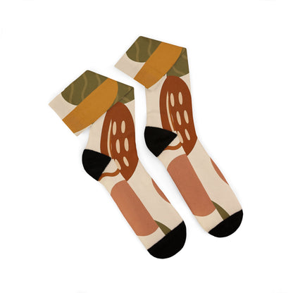 Abstract Floral Pattern Socks | Sublimation Crew Socks