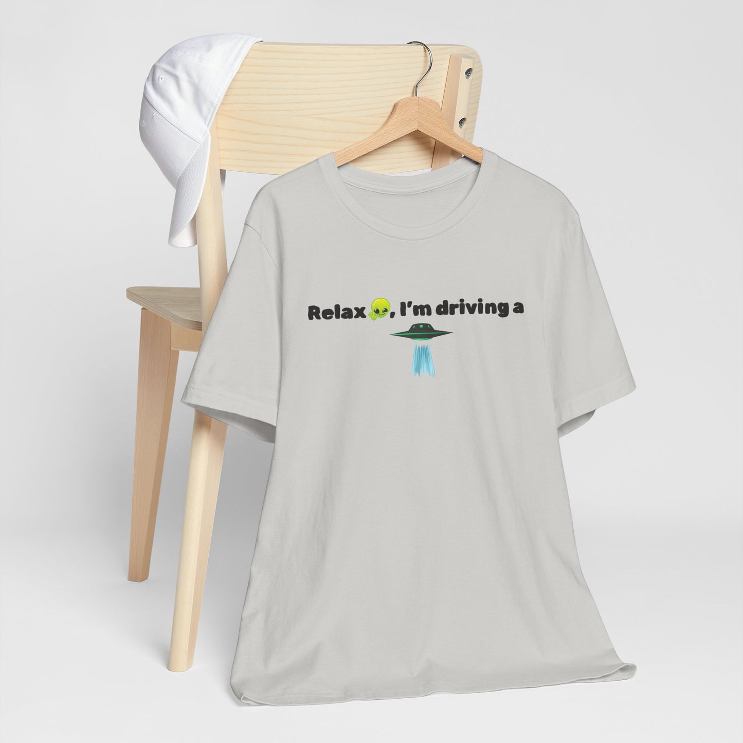 Alien Driving Unisex Tee - Fun Casual Shirt, Gifts for UFO Lovers, Quirky Humor T-Shirt, Perfect for Road Trips, Unique Birthday Present