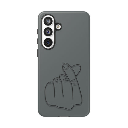 Silicone Phone Case, embossed Korean finger heart design - view 47