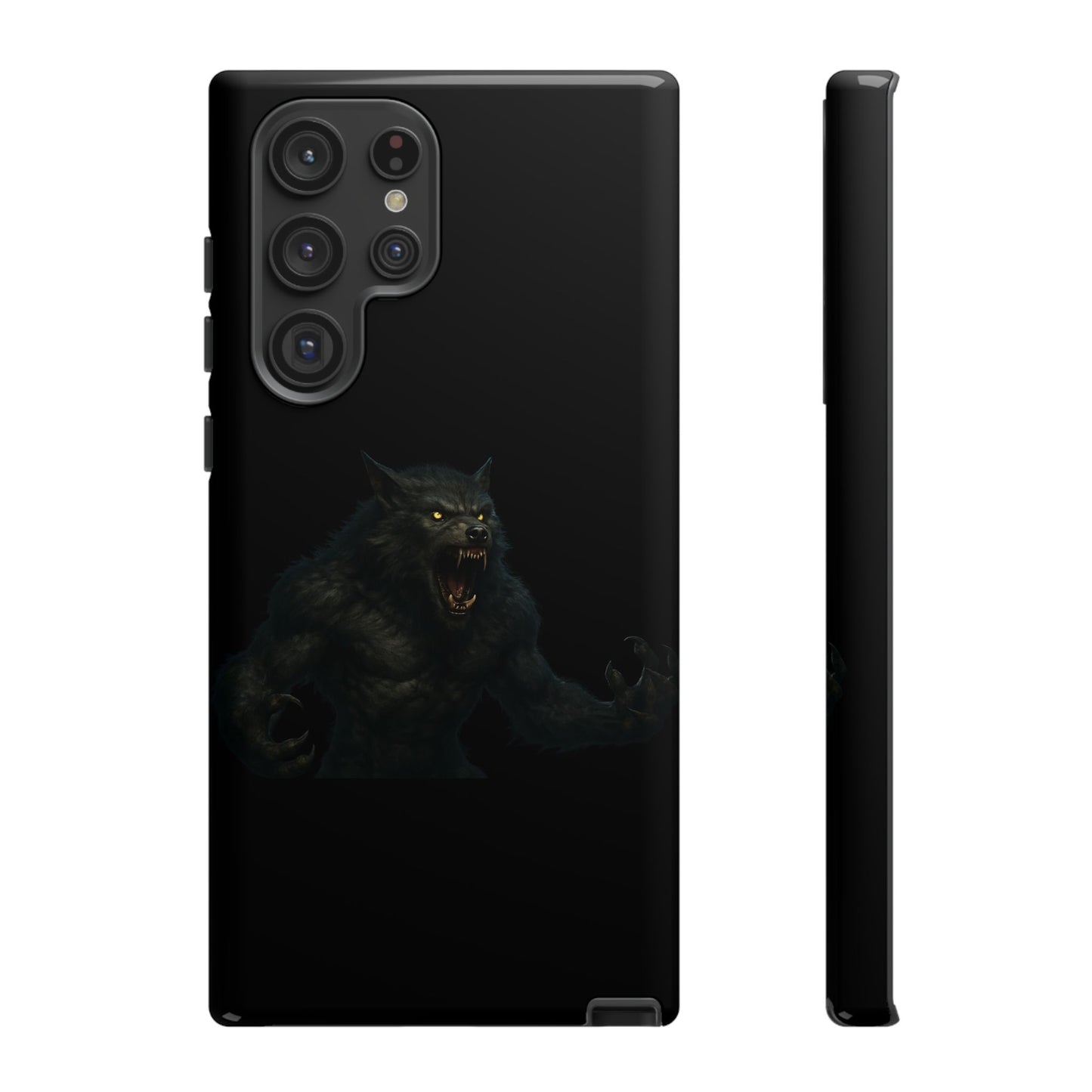 Werewolf Phone Case, Tough Cases, Black Panther Design, Gift for Animal Lovers, Phone Accessories, Fierce Phone Protection - TRV