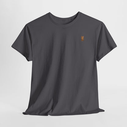 Brown kitten graphic T-shirt for cat lovers, featuring a cute feline design on a comfortable Printify T-shirt.