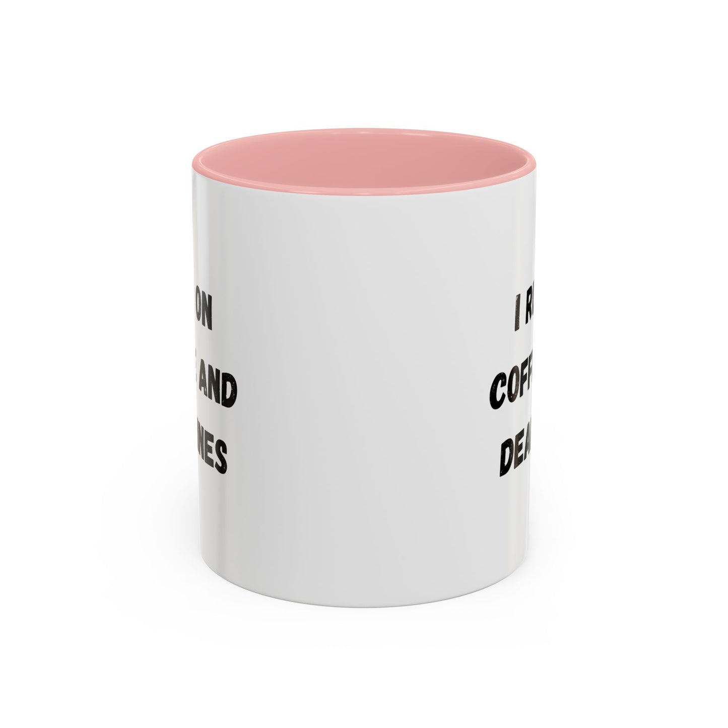 I Run on Coffee and Deadlines Mug, Motivational Coffee Cup, Office Mug, Gift for Writers, Caffeine Lover's Mug, Funny Coffee Cup