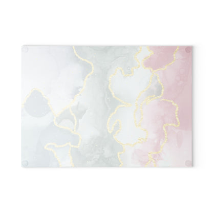 Pastel Marble Gold Vein Glass Cutting Board - view 8