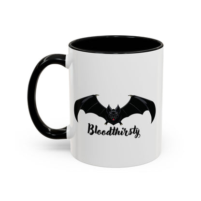 Bloodthirsty Bat Coffee Mug - Unique Halloween and Gothic Accents