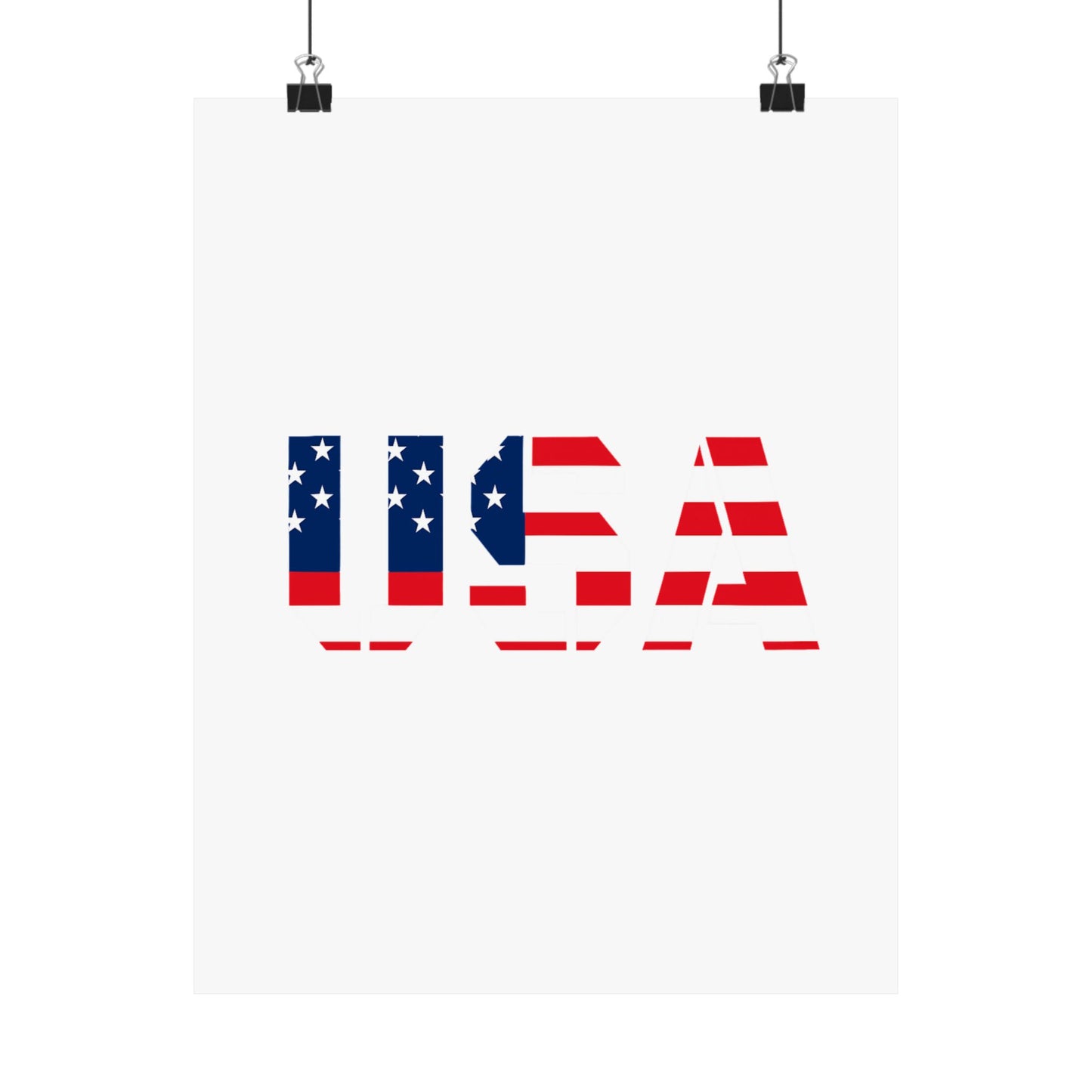 USA Patriotic Wall Art Poster, Red White Blue Home Decor, Fourth of July Decoration, American Flag Art, Independence Day Gift