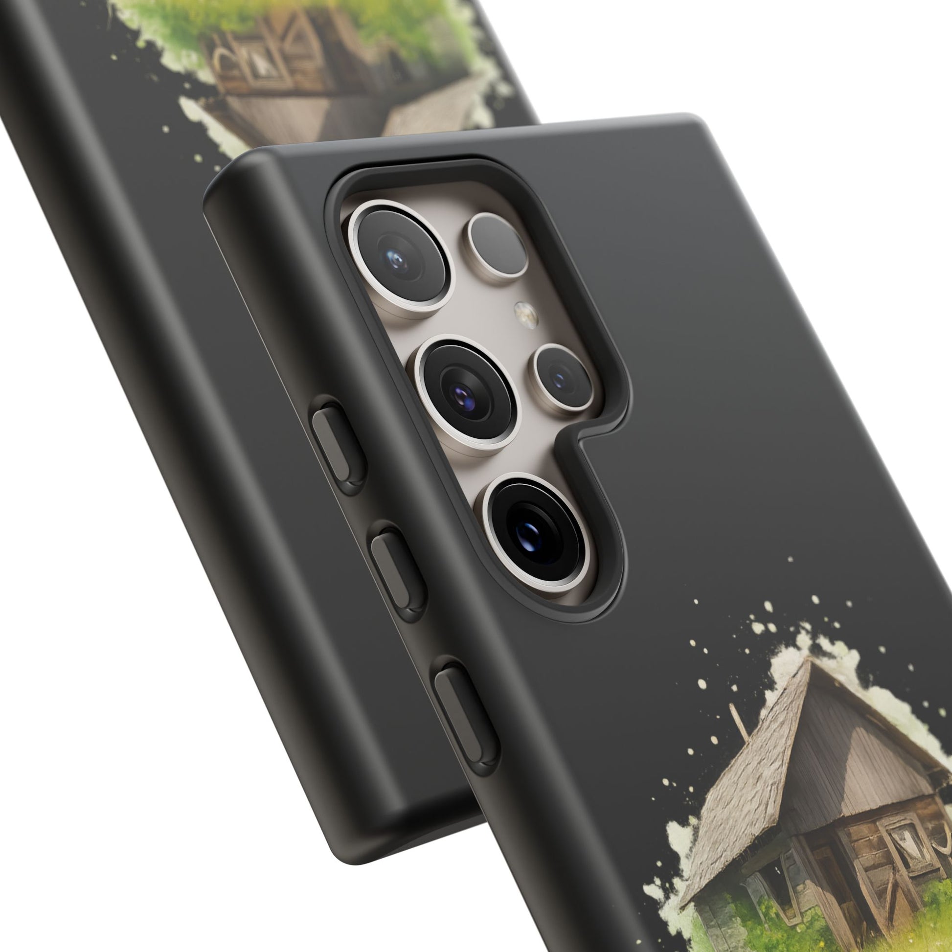 Rustic Farmhouse Phone Case, Cute Cottage Design, Tough Cases for Nature Lovers, Eco-Friendly Gift, Customizable Tech Accessories - TRV