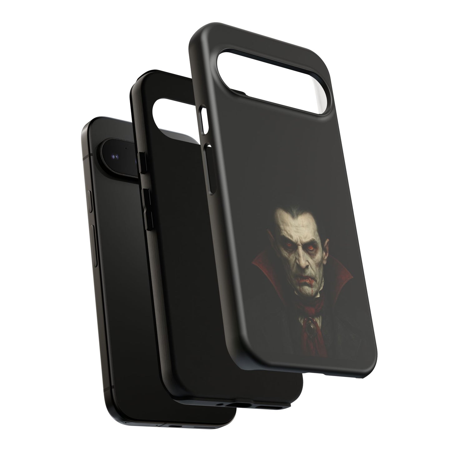 Gothic vampire portrait phone case for iPhone featuring Dracula horror design by Printify