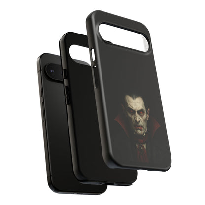 Gothic vampire portrait phone case for iPhone featuring Dracula horror design by Printify