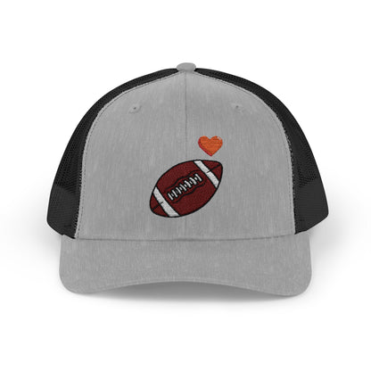 Football Love Snapback Trucker Cap, Sports Hat, Gift for Sports Fans, Casual Wear, Outdoor Activities - TRV