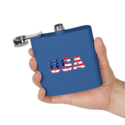 Patriotic Stainless Steel Flask | USA Flag Design | Perfect for Gifts, Tailgating, Camping, BBQs, and Celebrations
