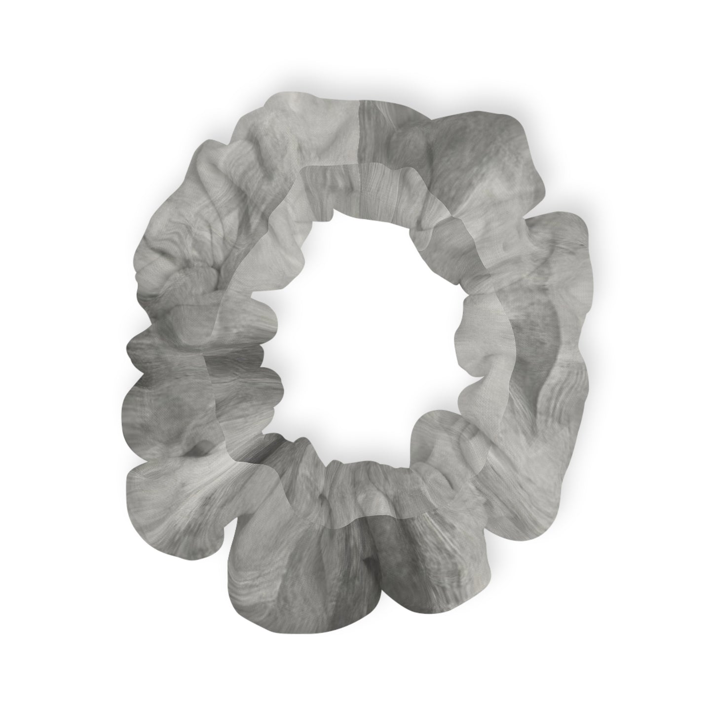 Gray Marble Scrunchie — Elegant Tie-Dye Hair Accessory