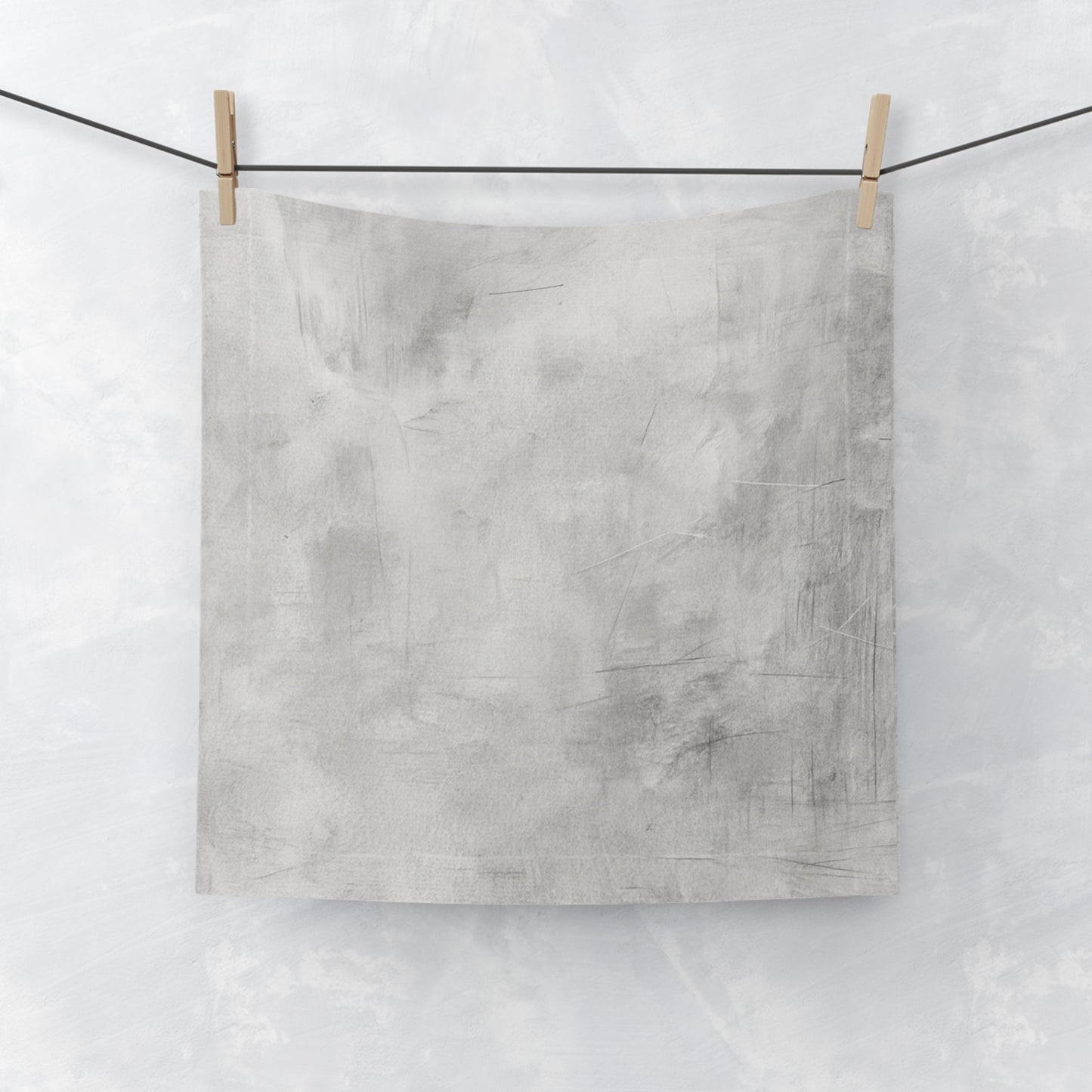 Gray marble face towel by Printify, soft decorative bathroom hand towel with elegant marble pattern for bathroom decor.