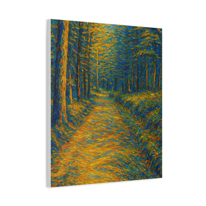 Van Gogh Style Forest Canvas Art | Nature Wall Decor, Home Office Accent, Gift for Nature Lovers, Gallery Wrapped, Living Room Wall Art - TRV