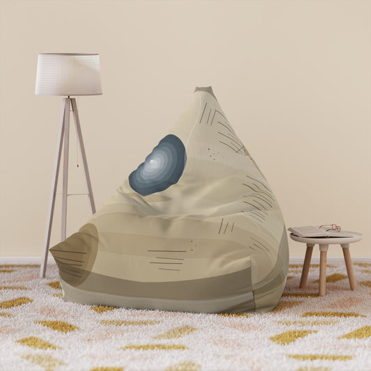Desert Sand Abstract Pattern Bean Bag Chair Cover | Neutral Boho Living Room - TRV