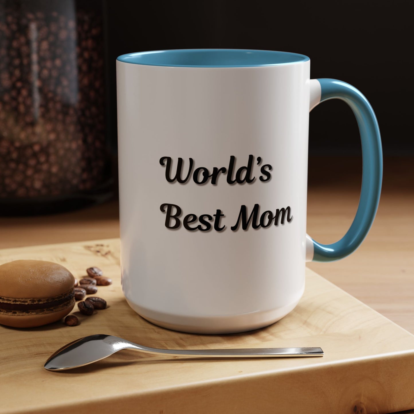 World's Best Mom Accent Coffee Mug - 11oz & 15oz - Perfect Gift for Mother's Day