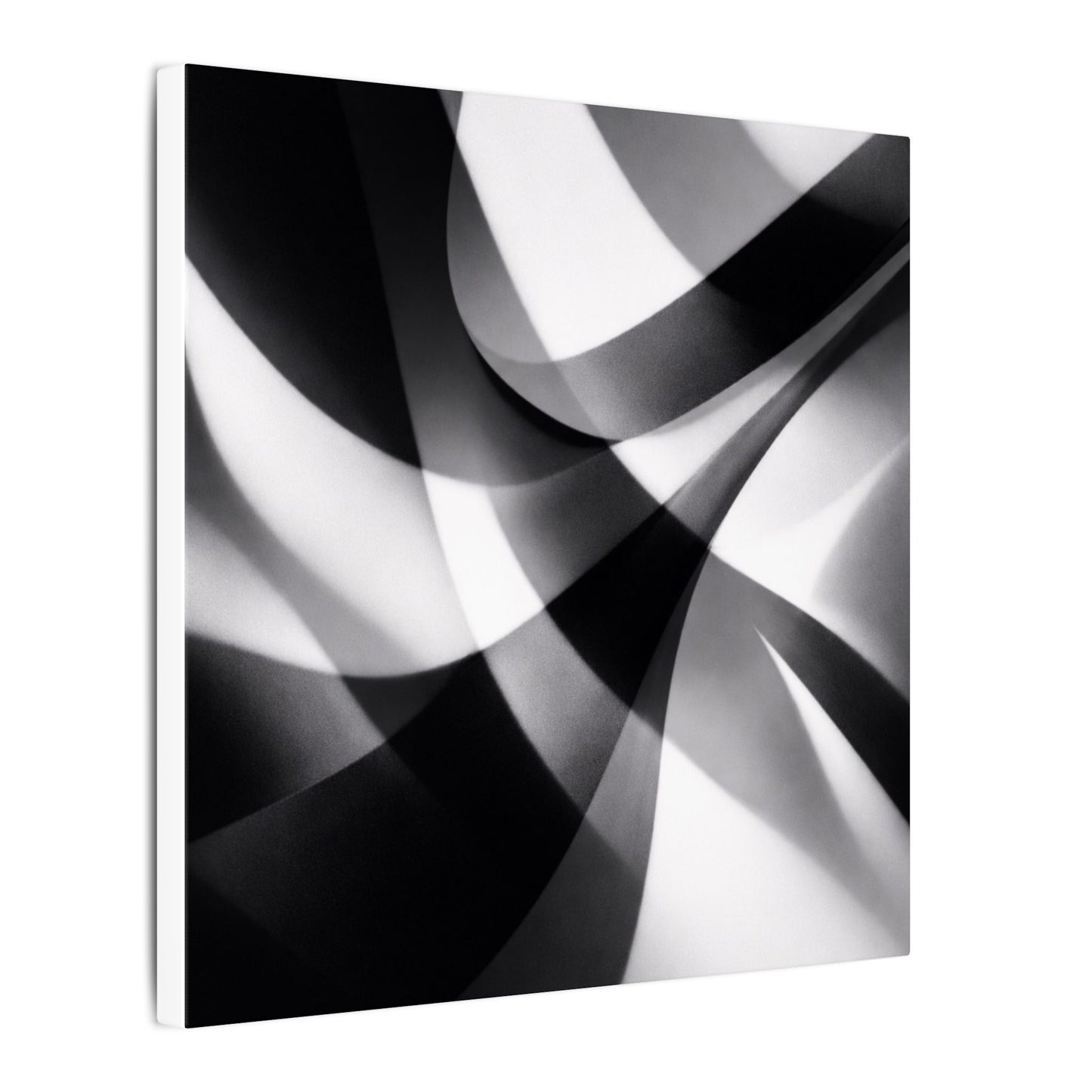 Abstract Black and White Swirl Matte Canvas