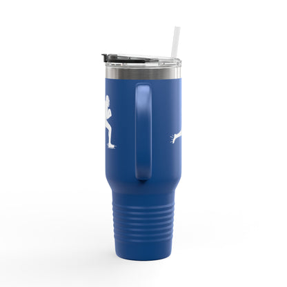 Football Player Coffee Tumbler, Insulated Travel Mug for Active Lifestyles, Sporty Drinkware for On-the-Go, Perfect Gift for Athletes