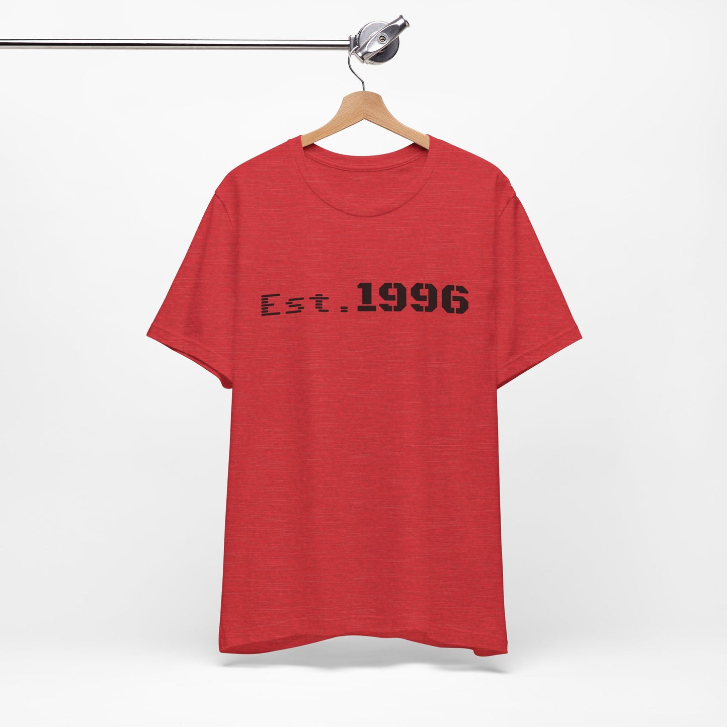 Vintage Est. 1996 T-shirt by Printify featuring a retro design, perfect for birthdays and vintage-inspired fashion.