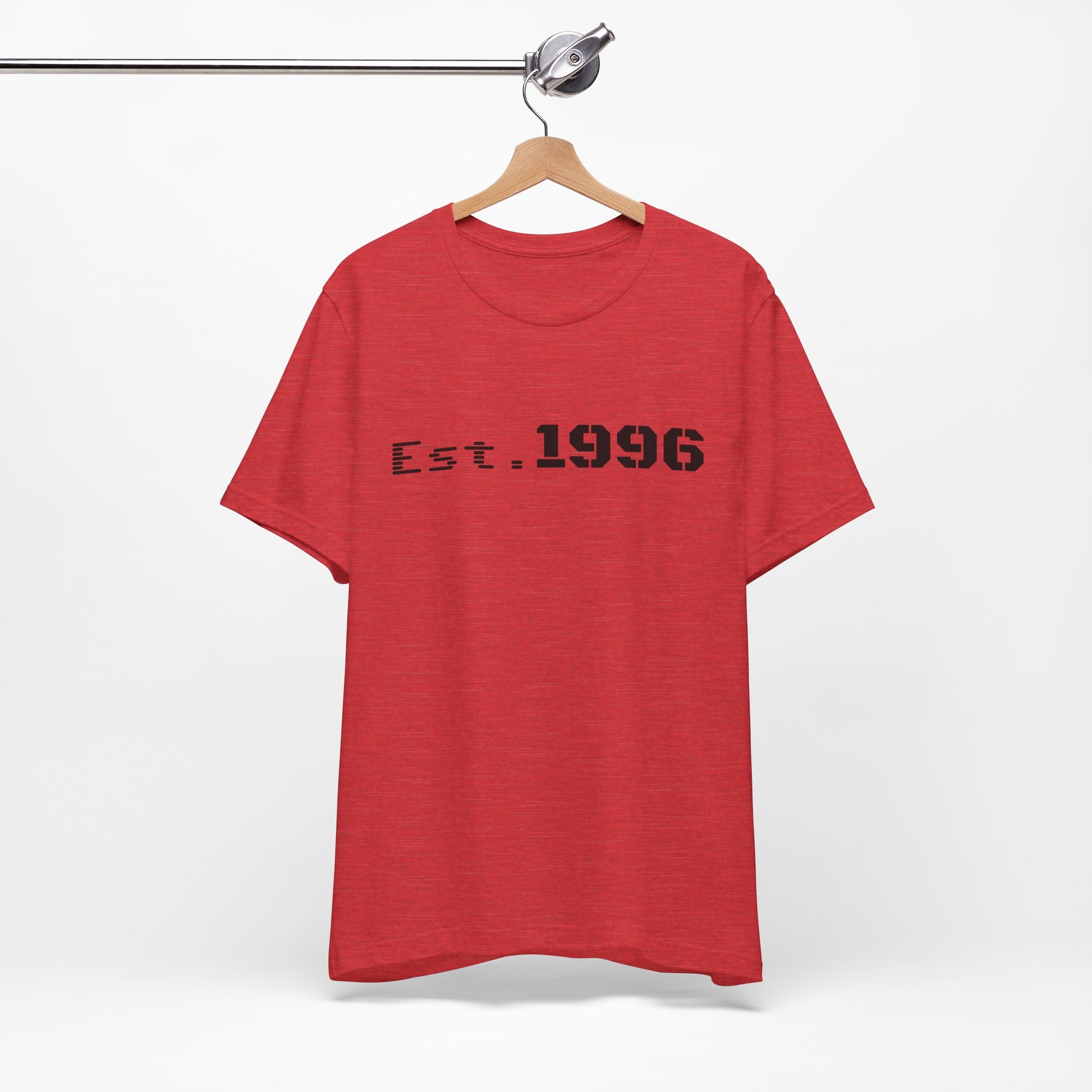 Vintage Est. 1996 T-shirt by Printify featuring a retro design, perfect for birthdays and vintage-inspired fashion.