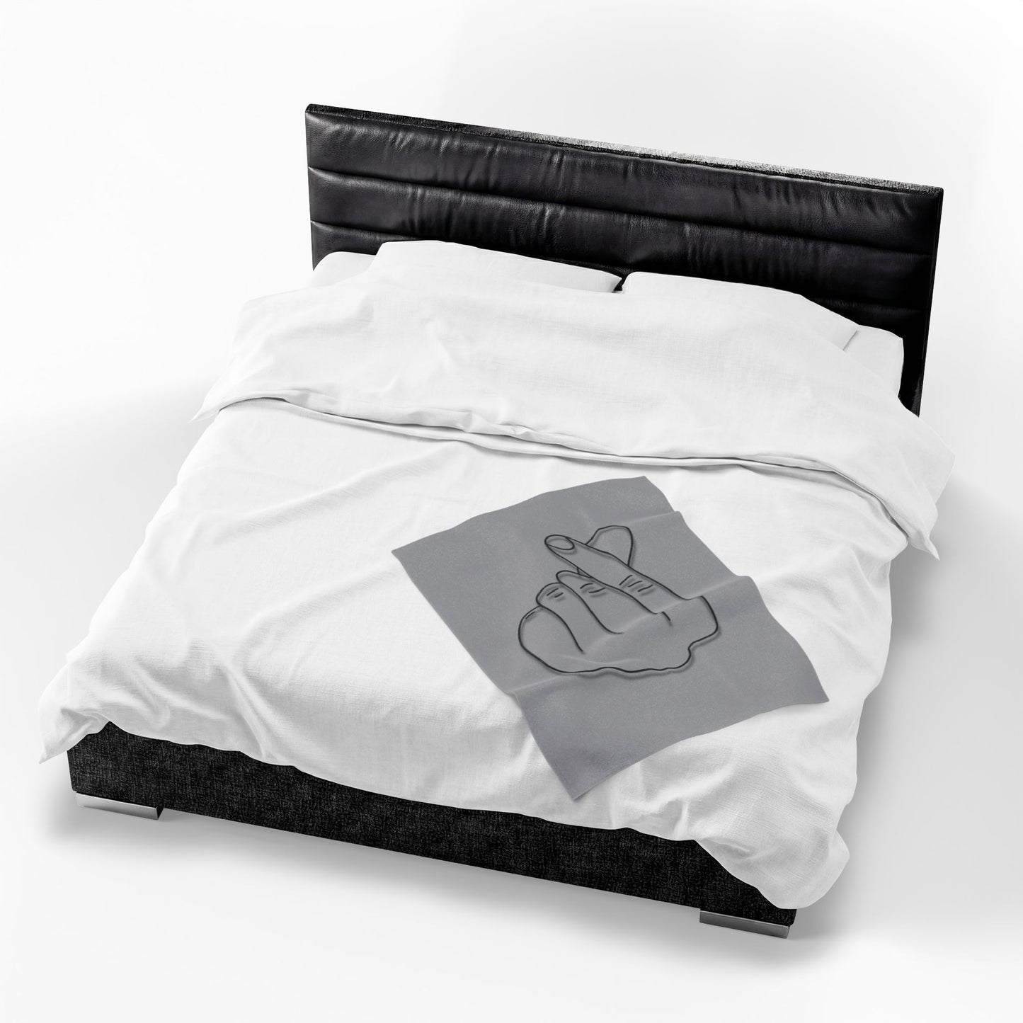 All-over print velveteen plush blanket with heart gesture design from Printify, perfect for cozy home decor and gifts.