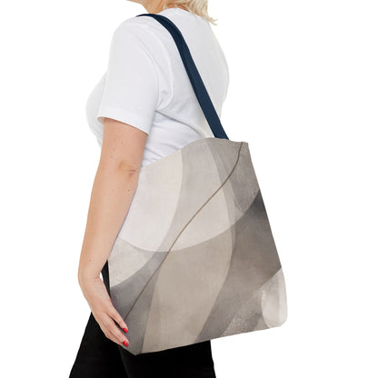Neutral Abstract Watercolor Waves Tote Bag | All-Over Print