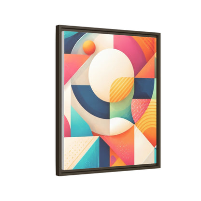 Colorful Geometric Abstract Art Matte Canvas Framed
