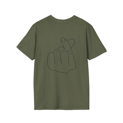 Trendy Unisex Softstyle T-Shirt with Love Hand Gesture Design